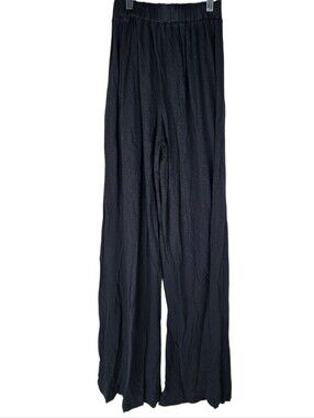 Laird Womens Small LONG Tall Wide Leg Black Flare Yoga Pants